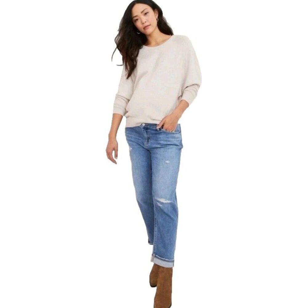Hatch Light Blue Distressed Straight-Leg Jeans